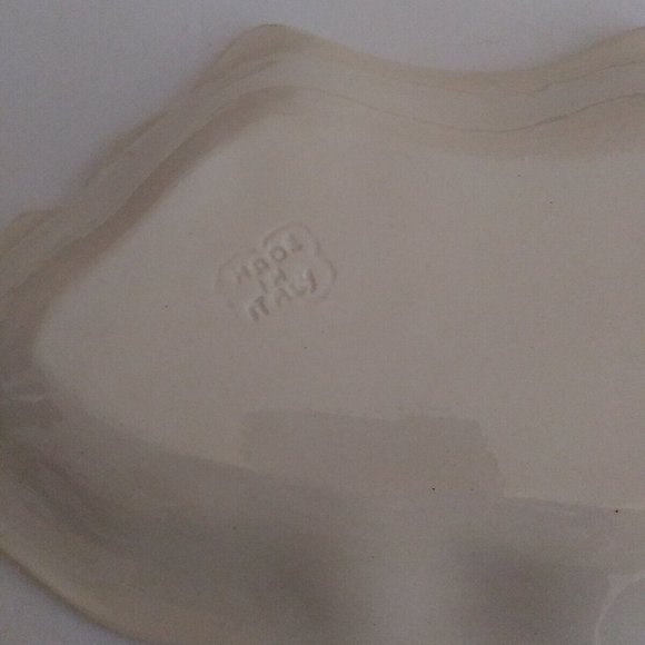 Lazy Susan Dishes Trinket Trays Made In Italy Hand Painted Repurposed - Picture 3 of 3